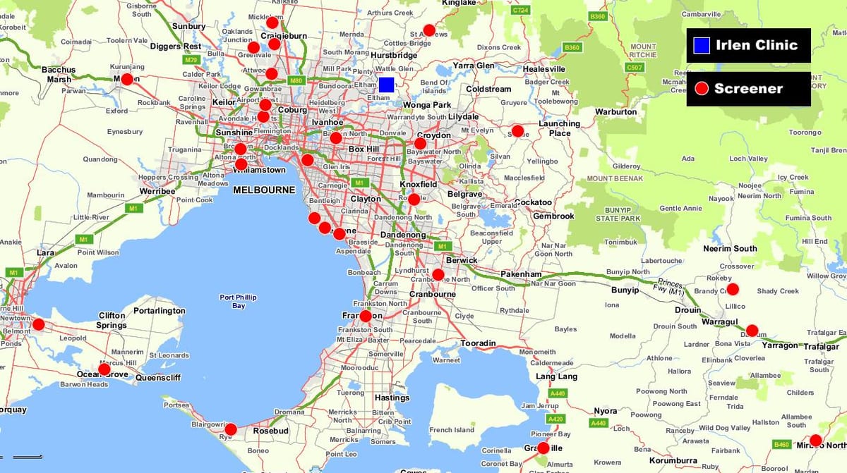 வரைபடம் அதிக மெல்போர்ன்