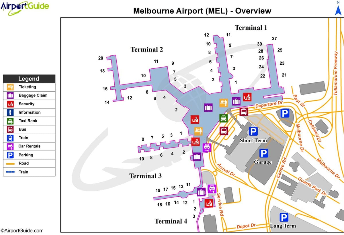 வரைபடம் Tullamarine