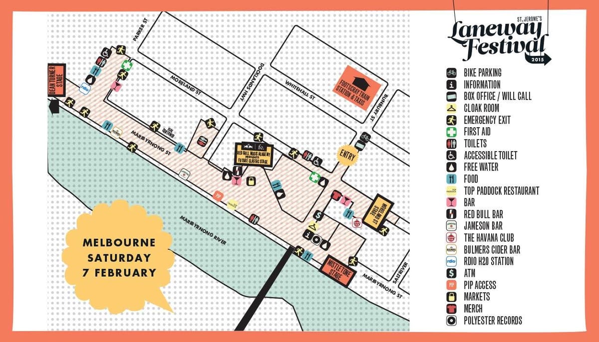 வரைபடம் மெல்போர்ன் laneways