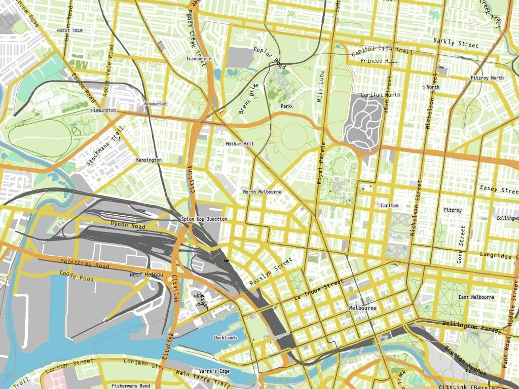 வரைபடம் ராயல் மெல்போர்ன் மருத்துவமனையில்