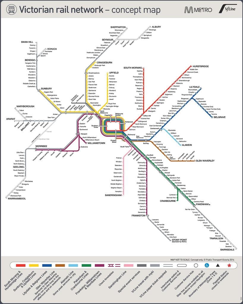 மெல்போர்ன் ptv வரைபடம்