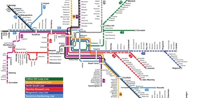 மெட்ரோ வரைபடம் மெல்போர்ன்