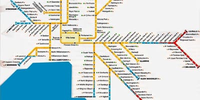 மெல்போர்ன் பெருநகர பகுதி வரைபடம்