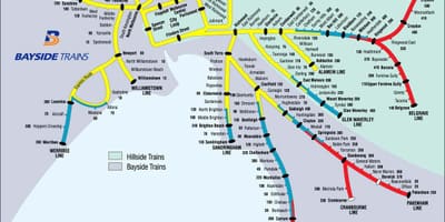 மெல்போர்ன் ரயில் நிலையம் வரைபடம்