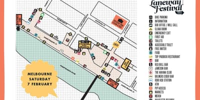 வரைபடம் மெல்போர்ன் laneways