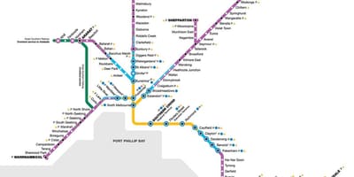 Vline ரயில் வரைபடம்