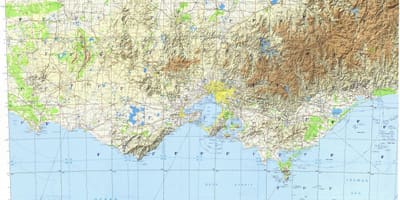 Topographic வரைபடம், மெல்போர்ன்